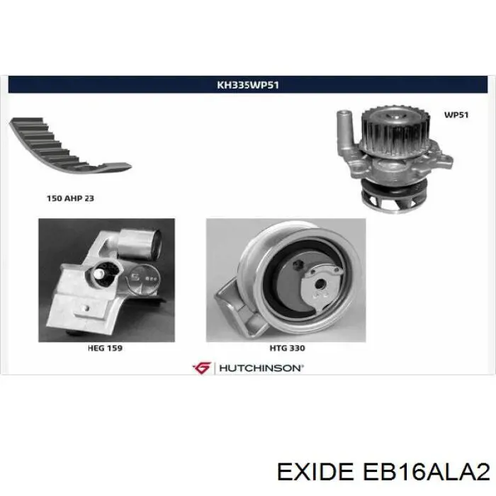 Bateria (akumulator) Exide EB16ALA2 cena, od 100,75 USD