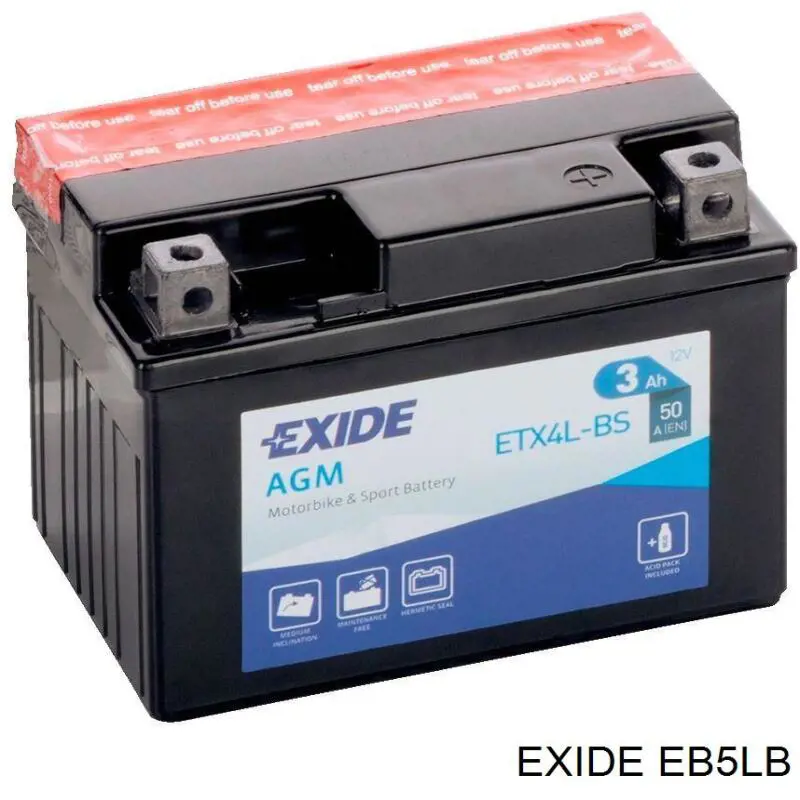 Bateria (akumulator) Exide EB5LB cena, od 42,73 USD