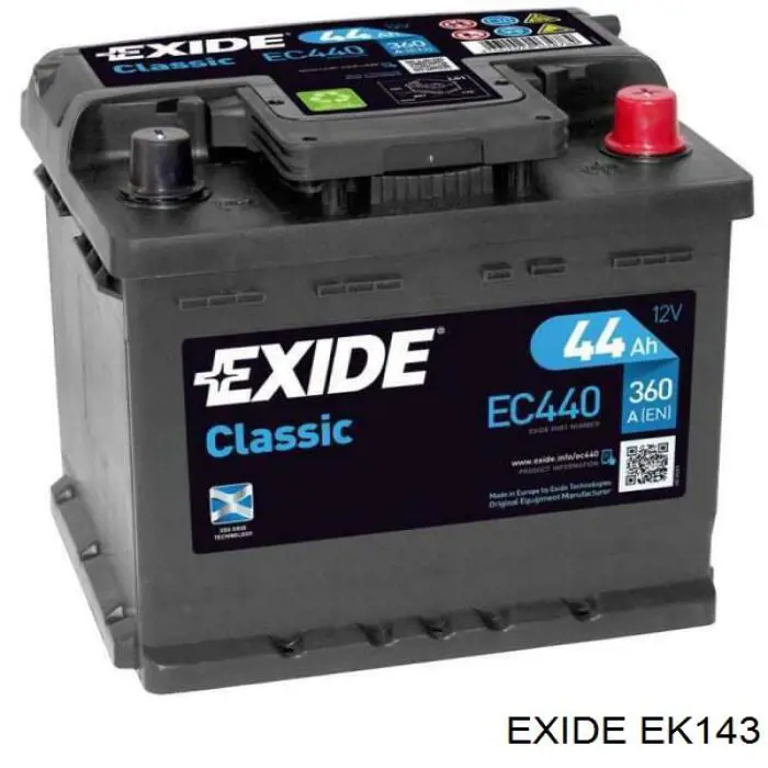 Bateria (akumulator) Exide EK143 cena, od 89,19 USD