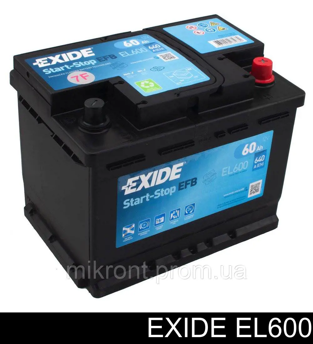 Bateria (akumulator) Exide EL600 cena, od 160,10 USD