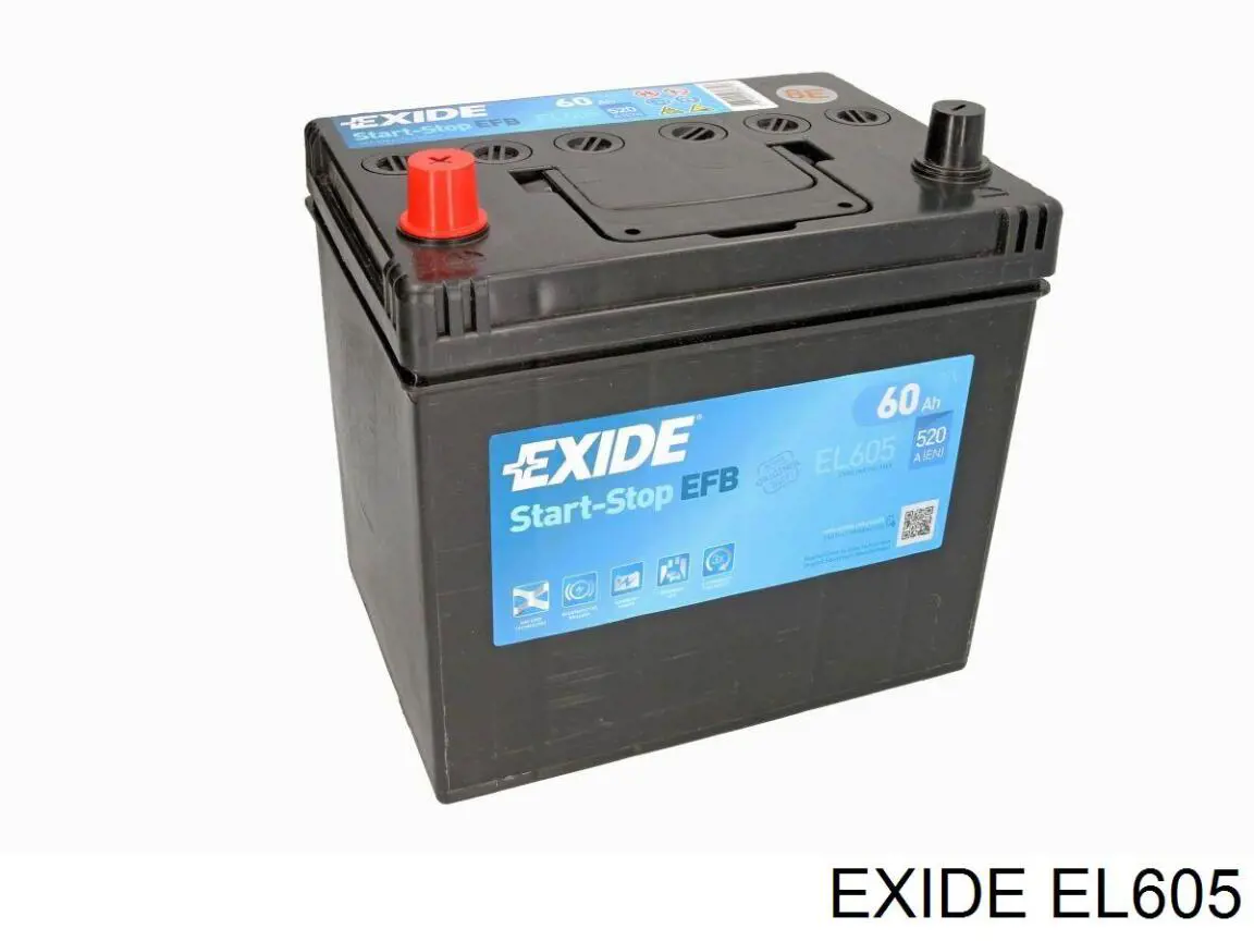 Bateria (akumulator) Exide EL605 cena, od 132,53 USD