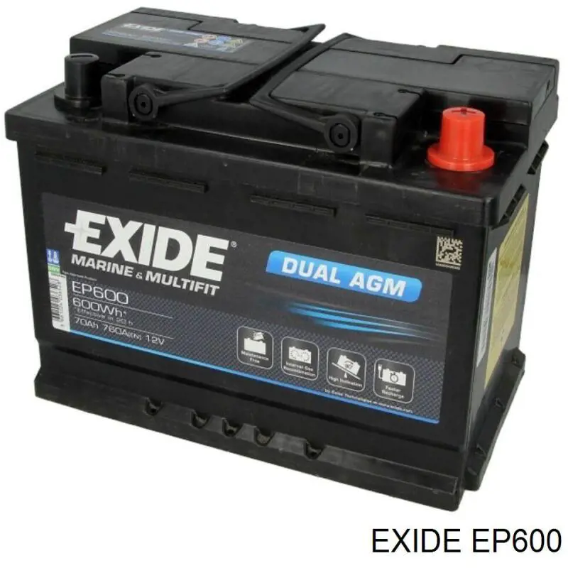 Bateria (akumulator) Exide EP600 cena, od 268,87 USD