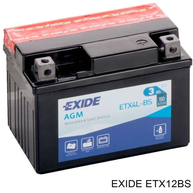 Bateria (akumulator) Exide ETX12BS cena, od 76,29 USD