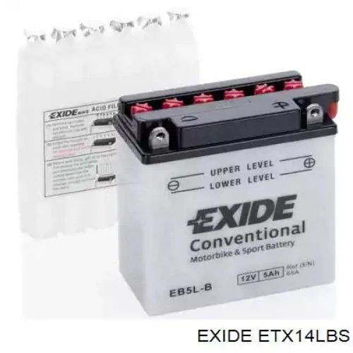 Bateria (akumulator) Exide ETX14LBS cena, od 96,43 USD