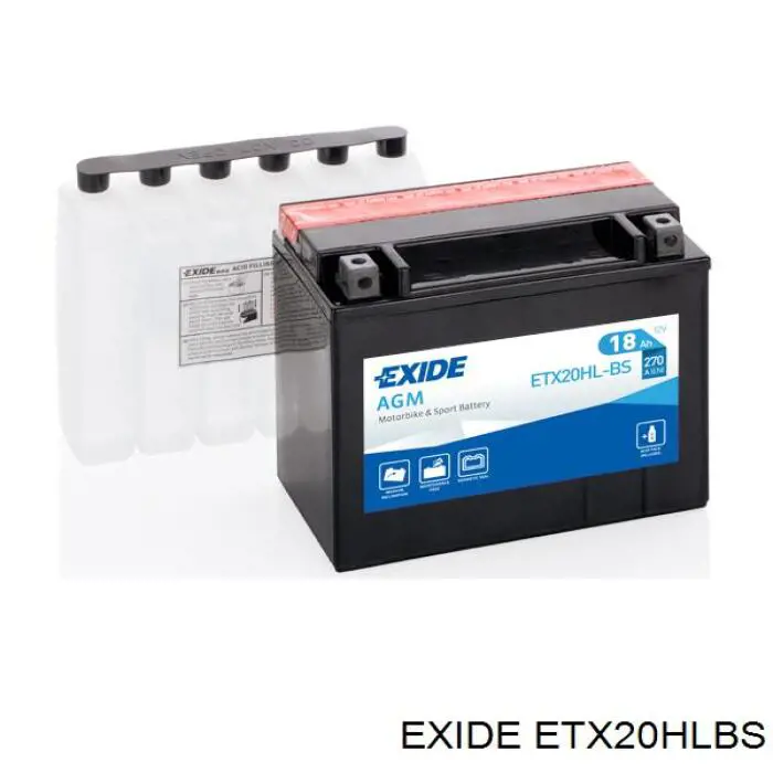ETX20HLBS Exide Bateria (akumulator)