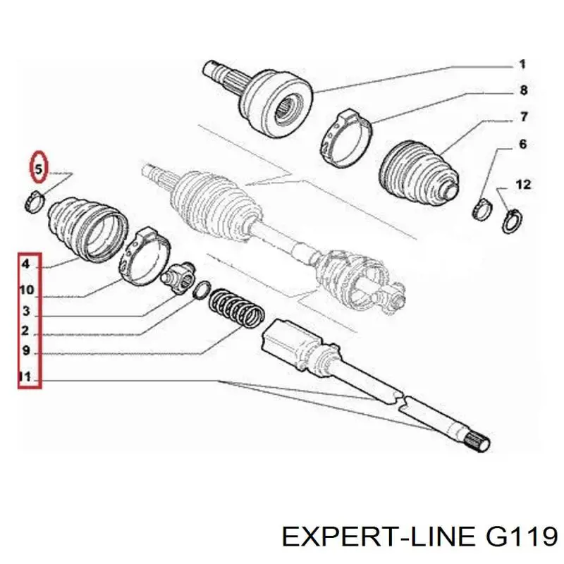  Stabilizator tylny Peugeot Partner 1