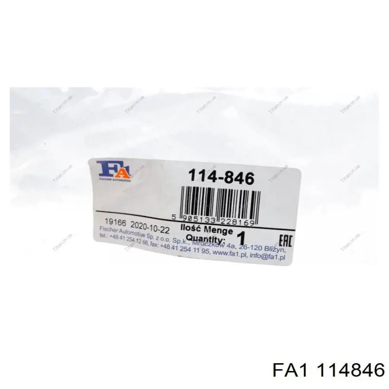 Wspornik (uchwyt) tłumika przedni FA1 114846 cena, od 13,51 USD