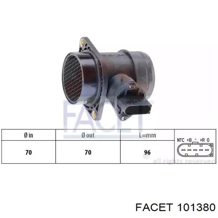 Czujnik przepływu powietrza, przepływomierz powietrza M.A.F. 280218002 VAG