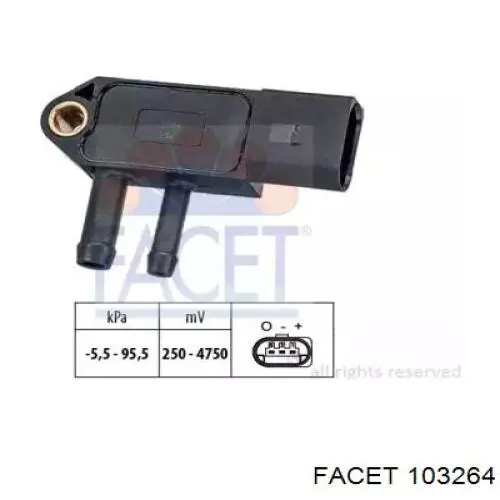 10.3264 Facet czujnik ciśnienia spalin