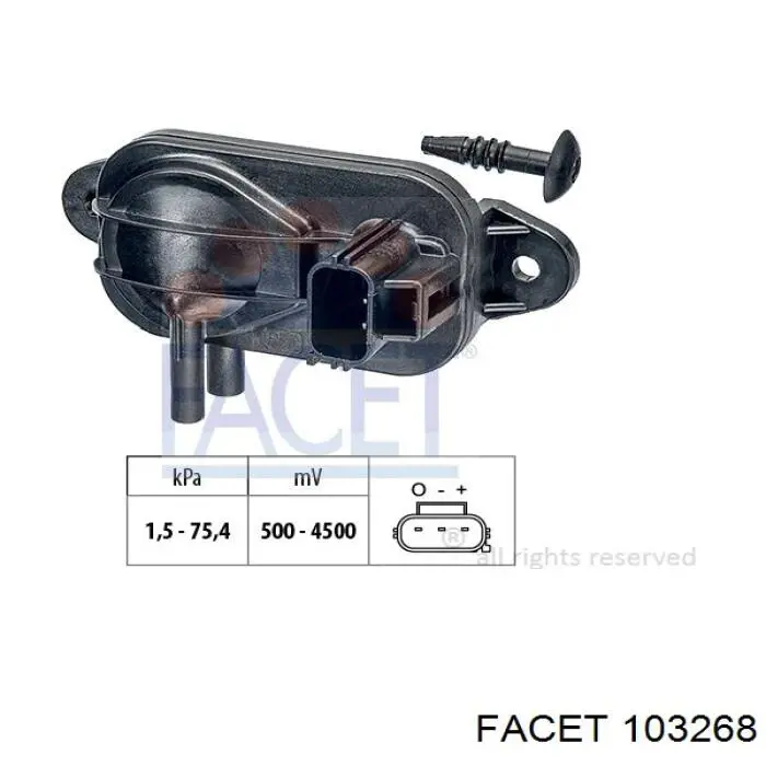 Czujnik ciśnienia spalin Volvo 30750460 cena, od 46,23 USD
