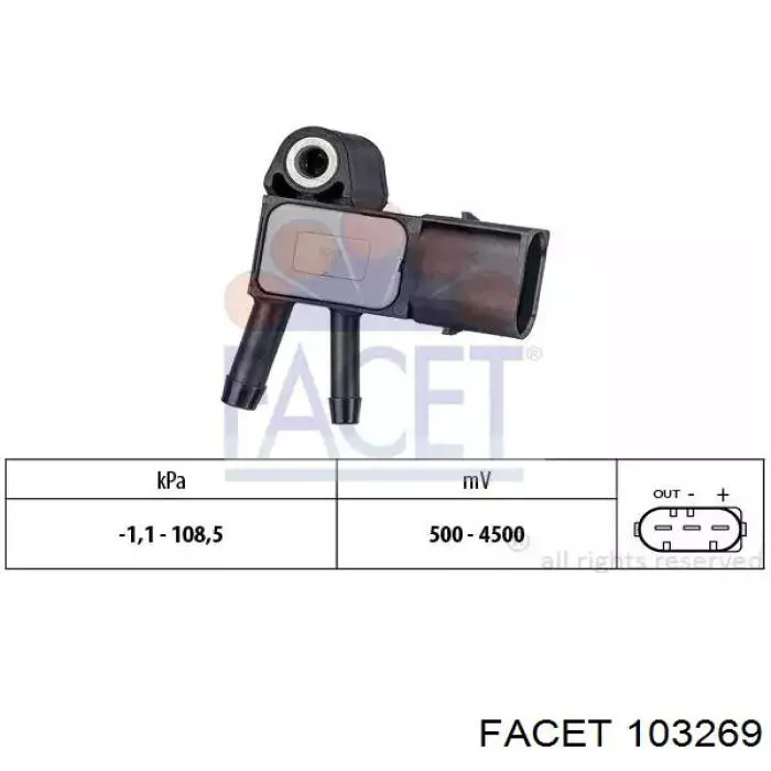 10.3269 Facet czujnik ciśnienia spalin