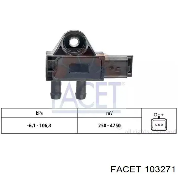 103271 Facet czujnik ciśnienia spalin