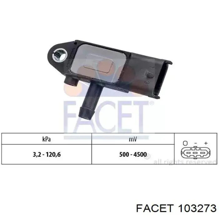 Czujnik ciśnienia spalin Facet 103273 cena, od 32,12 USD