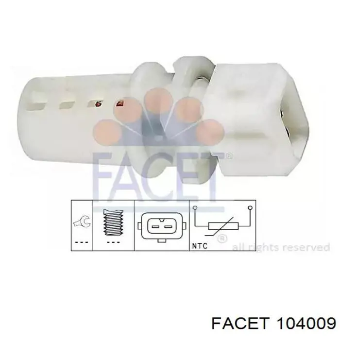 Czujnik temperatury powietrza wlotowego 7700744583 Renault (RVI)