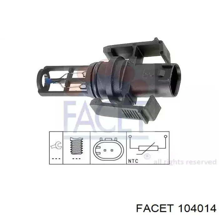 Czujnik temperatury powietrza wlotowego Facet 104014 cena, od 14,05 USD