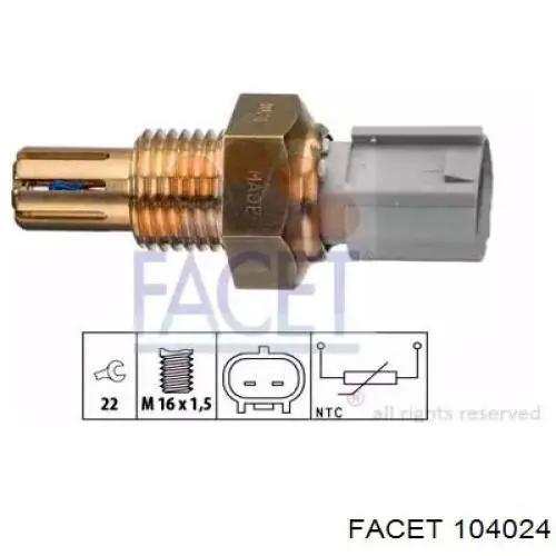 Czujnik temperatury powietrza wlotowego Facet 104024 cena, od 33,89 USD