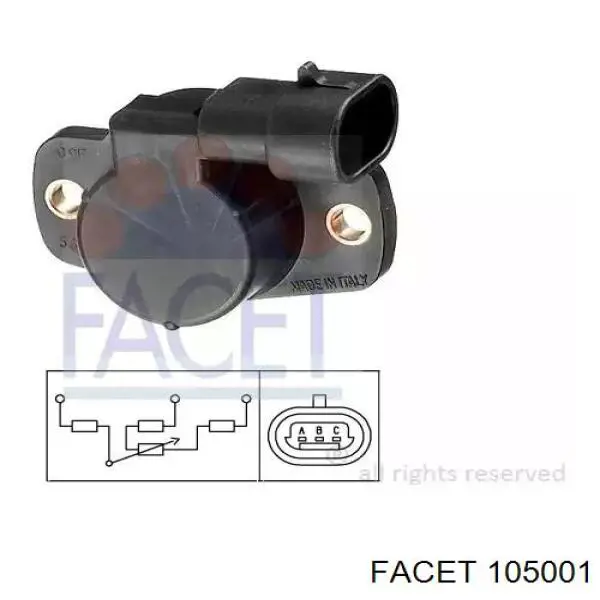 Czujnik położenia przepustnicy (potencjometr) KITPF2C Magneti Marelli