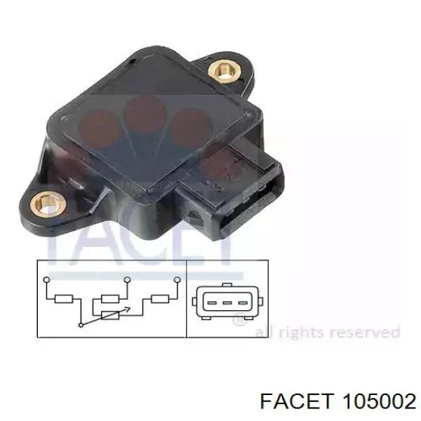 Czujnik położenia przepustnicy (potencjometr) Facet 105002 cena, od 30,07 USD