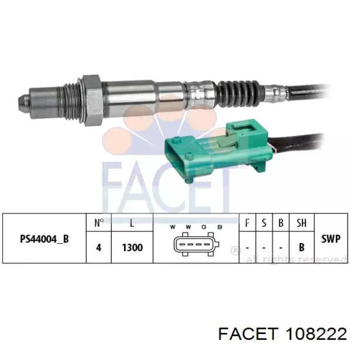 108222 Facet sonda lambda czujnik tlenu przed katalizatorem