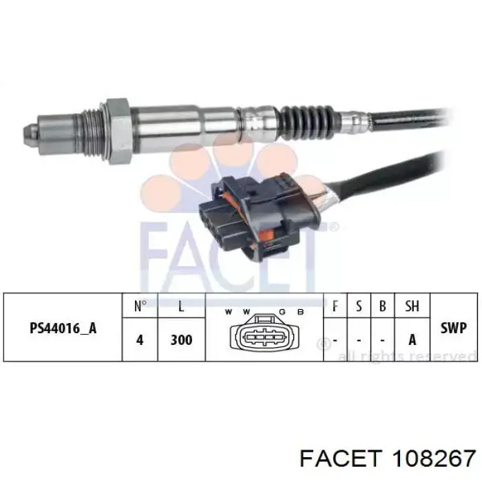 Sonda lambda czujnik tlenu po katalizatorze Facet 108267 cena, od 55,43 USD