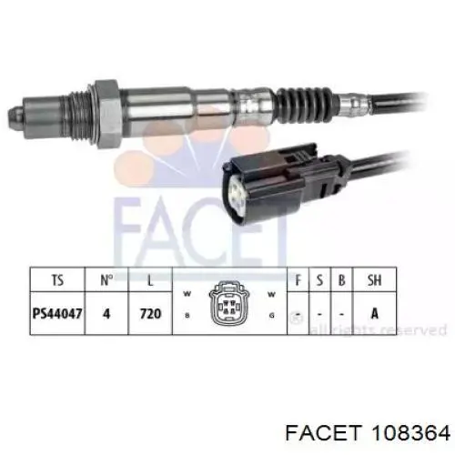 258010405 Ford Sonda lambda czujnik tlenu po katalizatorze