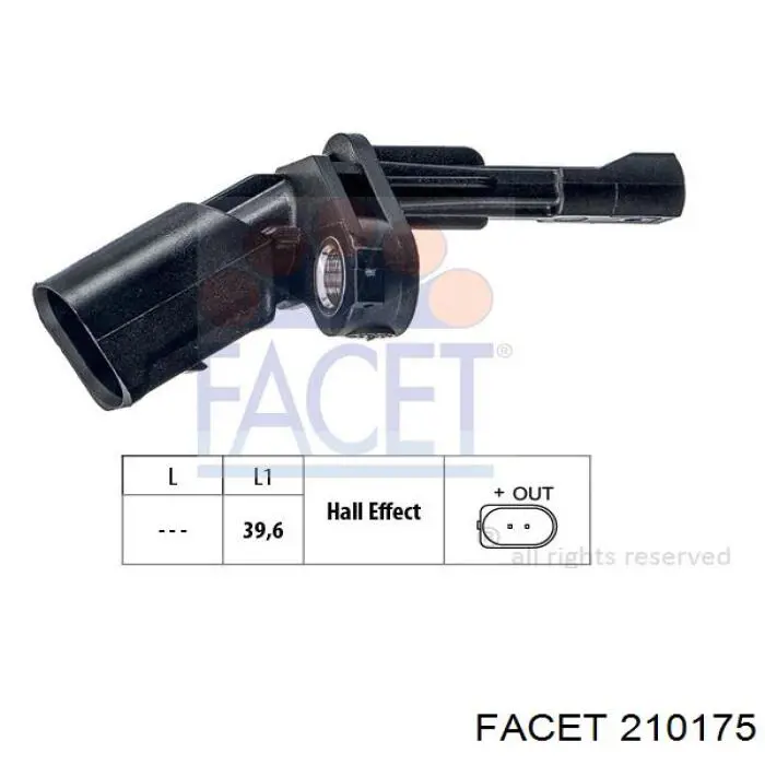 Czujnik ABS tylny lewy Facet 210175 cena, od 16,08 USD