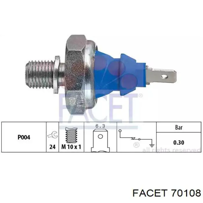 Czujnik ciśnienia oleju Facet 70108 cena, od 7,31 USD