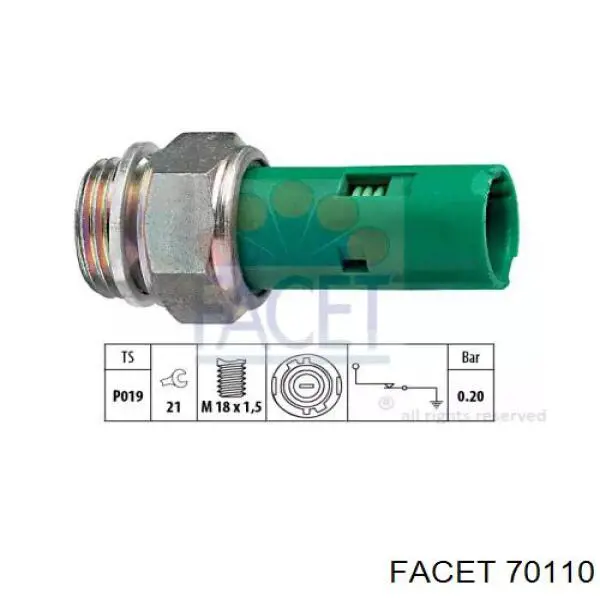 Czujnik ciśnienia oleju Facet 70110 cena, od 6,38 USD