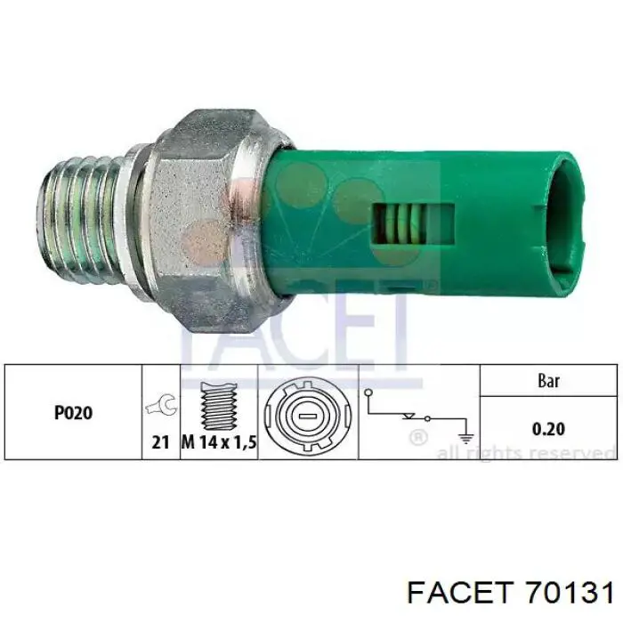 Czujnik ciśnienia oleju Facet 70131 cena, od 5,96 USD
