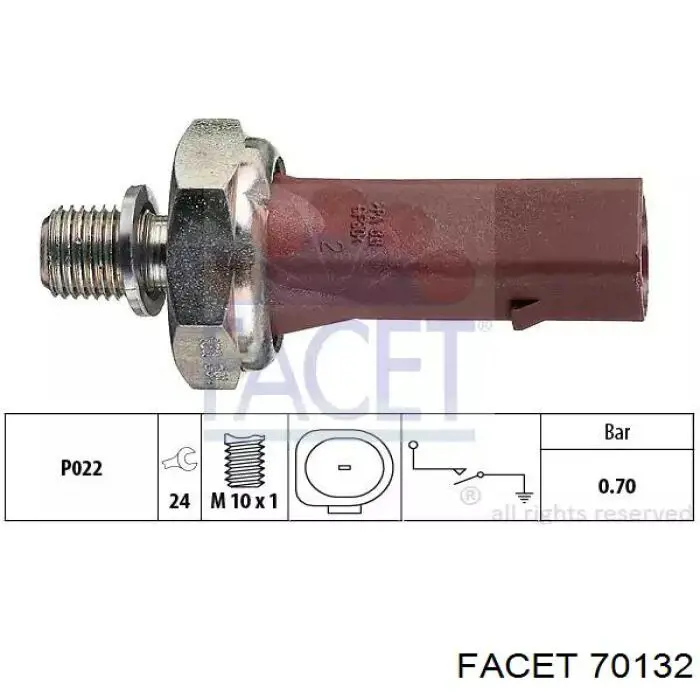 Czujnik ciśnienia oleju Facet 70132 cena, od 7,42 USD