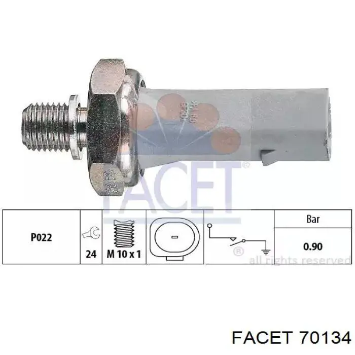 Czujnik ciśnienia oleju Facet 70134 cena, od 7,64 USD