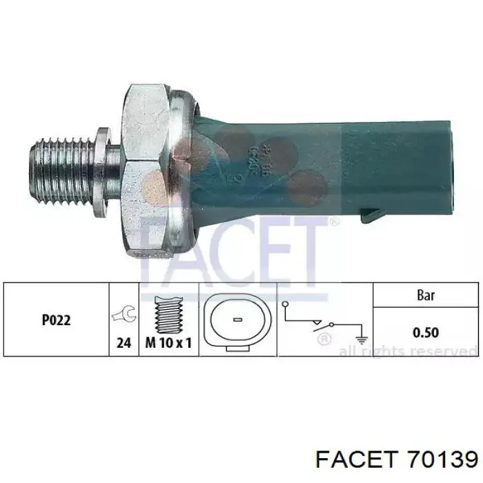 Czujnik ciśnienia oleju Facet 70139 cena, od 6,26 USD