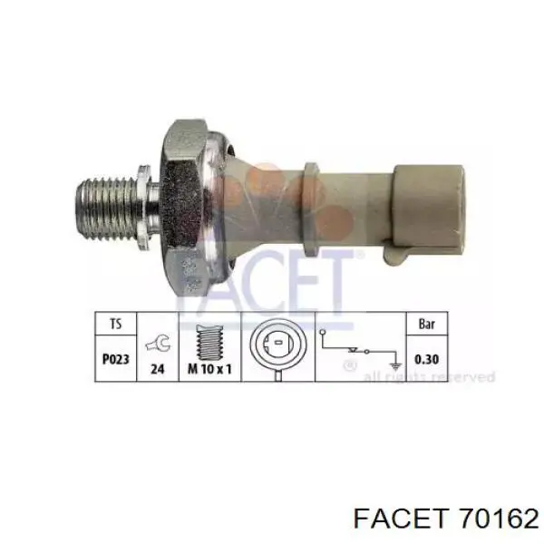 Czujnik ciśnienia oleju Facet 70162 cena, od 6,43 USD