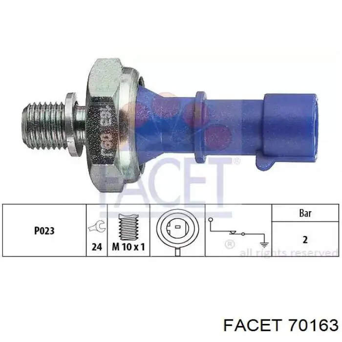 Czujnik ciśnienia oleju Facet 70163 cena, od 7,31 USD