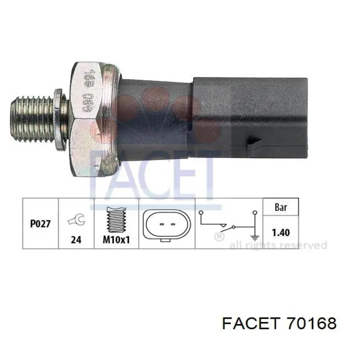 Czujnik ciśnienia oleju Facet 70168 cena, od 11,26 USD