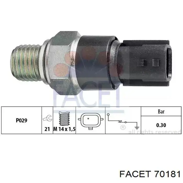 Czujnik ciśnienia oleju Facet 70181 cena, od 7,72 USD
