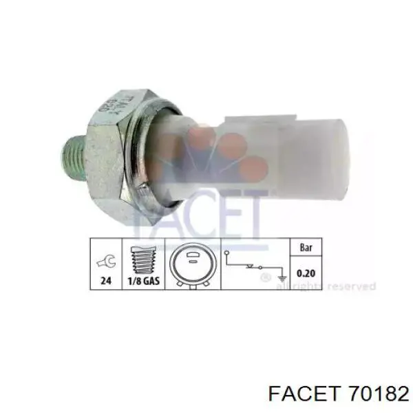 Czujnik ciśnienia oleju Facet 70182 cena, od 11,39 USD