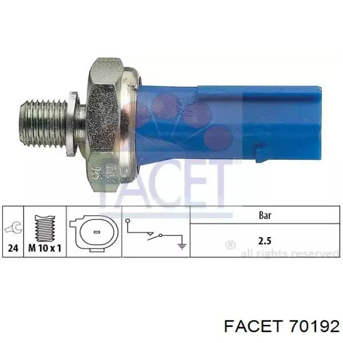 Do koszyka 70541082 HB Autoelektrik Czujnik ciśnienia oleju