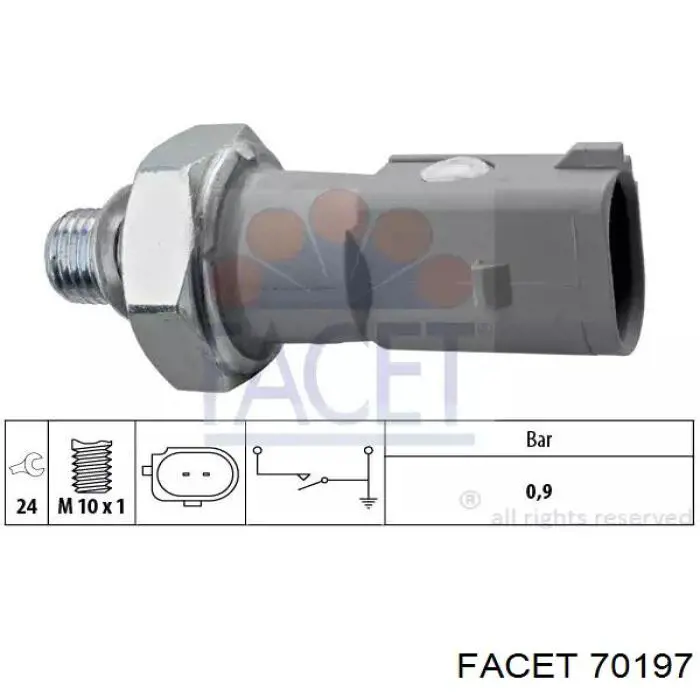Czujnik ciśnienia oleju Facet 70197 cena, od 9,65 USD