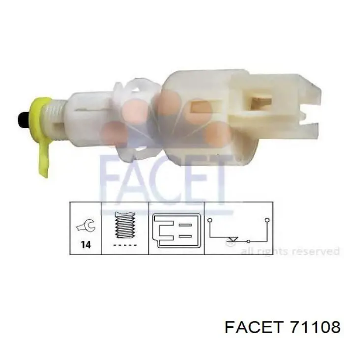 Czujnik włącznika świała stop Facet 71108 cena, od 6,59 USD
