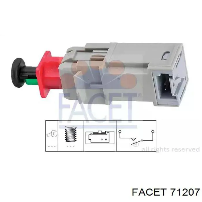 Czujnik włączania sprzęgła Facet 71207 cena, od 19,35 USD
