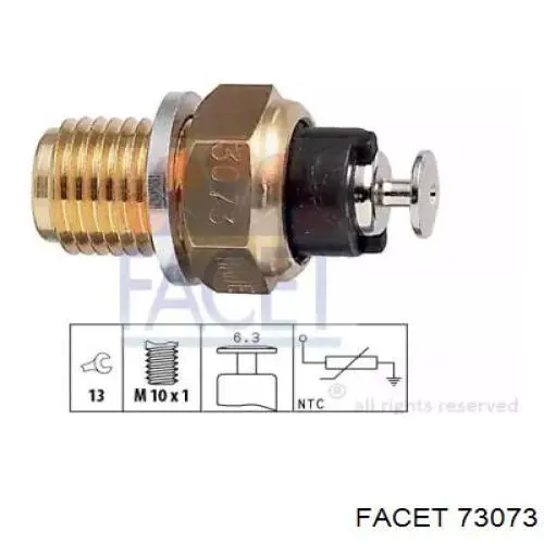 Czujnik temperatury płynu chłodzącego Facet 73073 cena, od 7,26 USD