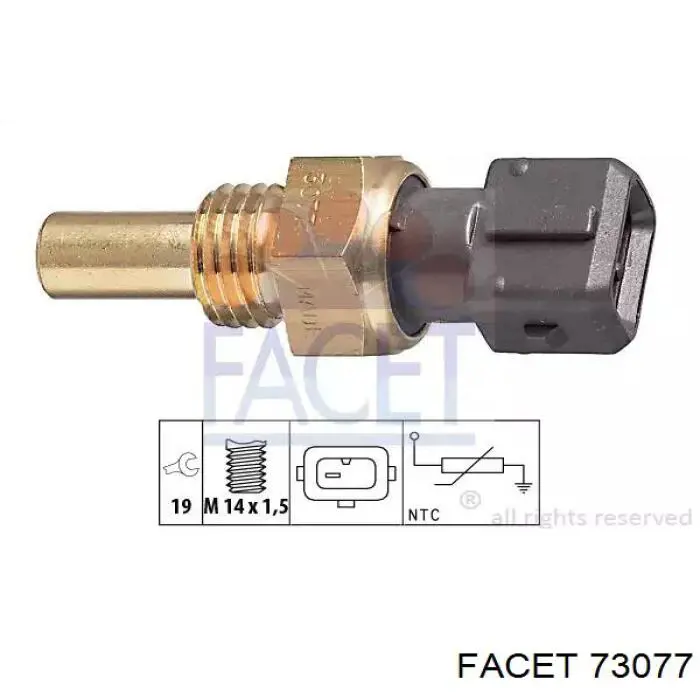 Czujnik temperatury płynu chłodzącego Facet 73077 cena, od 13,56 USD