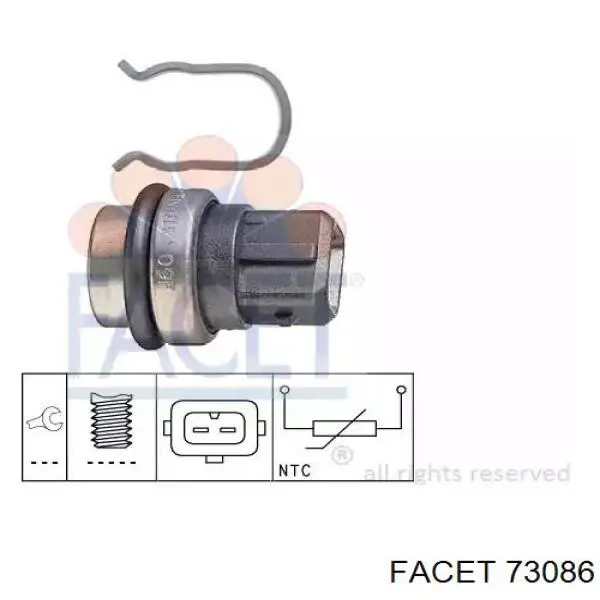 Czujnik temperatury płynu chłodzącego Facet 73086 cena, od 7,86 USD