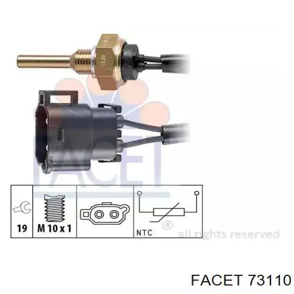 Czujnik temperatury płynu chłodzącego Facet 73110 cena, od 27,79 USD
