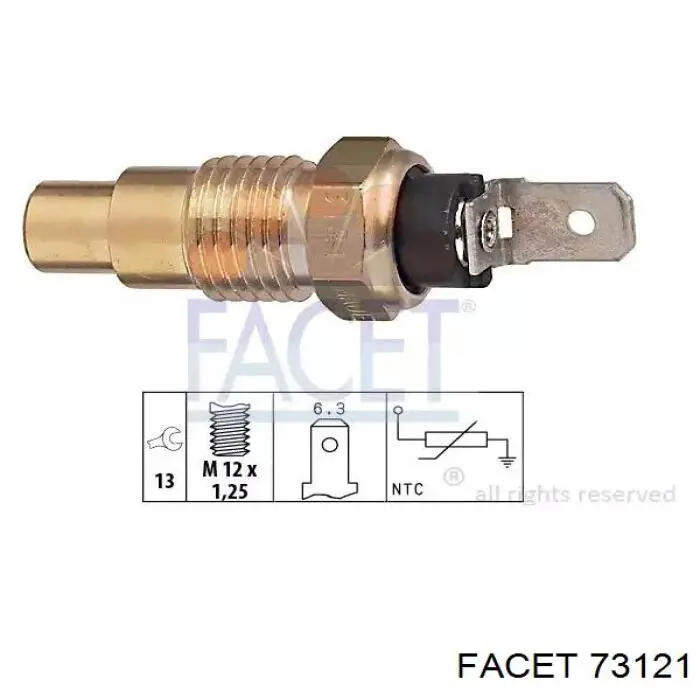 Czujnik temperatury płynu chłodzącego Facet 73121 cena, od 9,74 USD