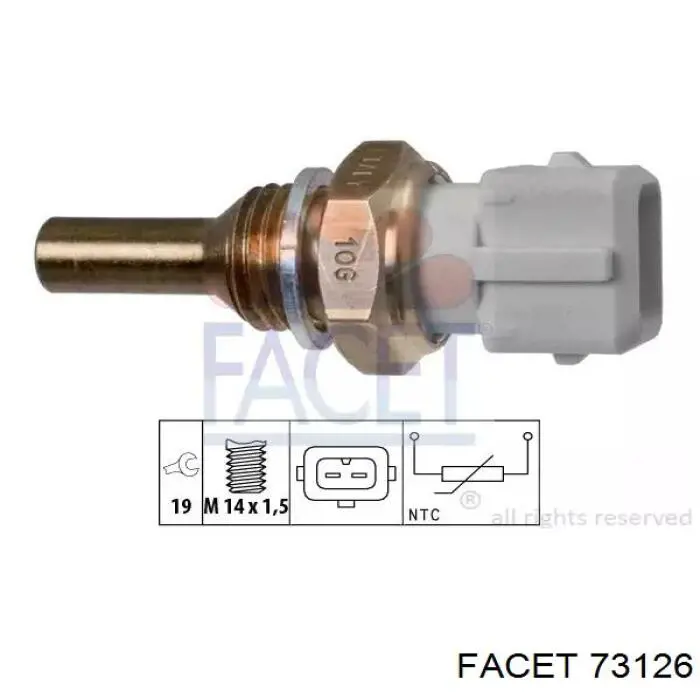 Czujnik temperatury płynu chłodzącego, na desce rozdzielczej Facet 73126 cena, od 11,01 USD