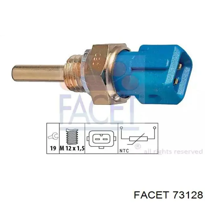 Czujnik temperatury płynu chłodzącego Facet 73128 cena, od 9,67 USD