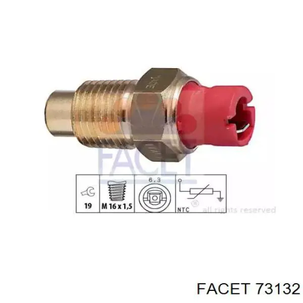 Czujnik temperatury płynu chłodzącego Facet 73132 cena, od 14,01 USD