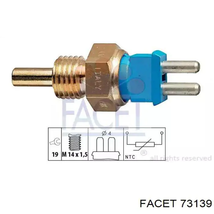 Czujnik temperatury płynu chłodzącego Facet 73139 cena, od 8,77 USD